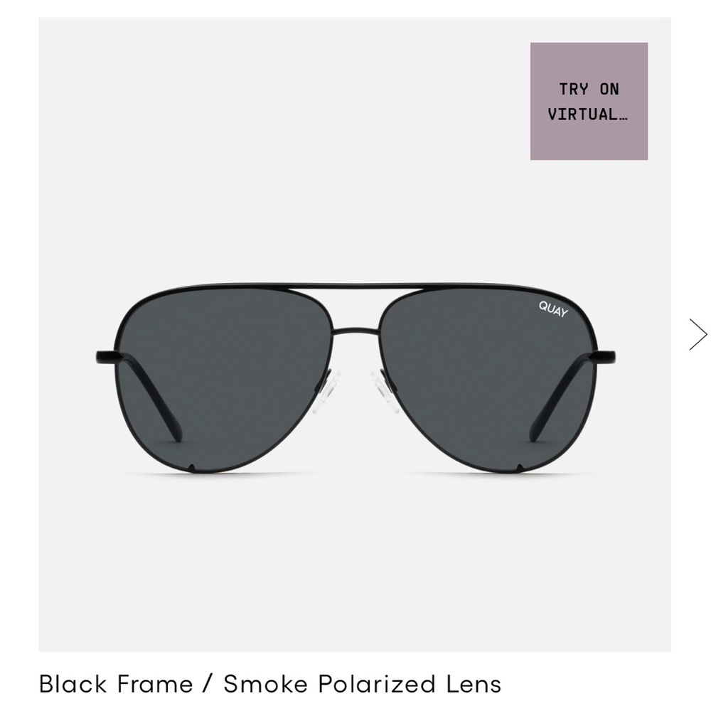 QUAY highkey large, black, polarized sunglasses. Brand new.